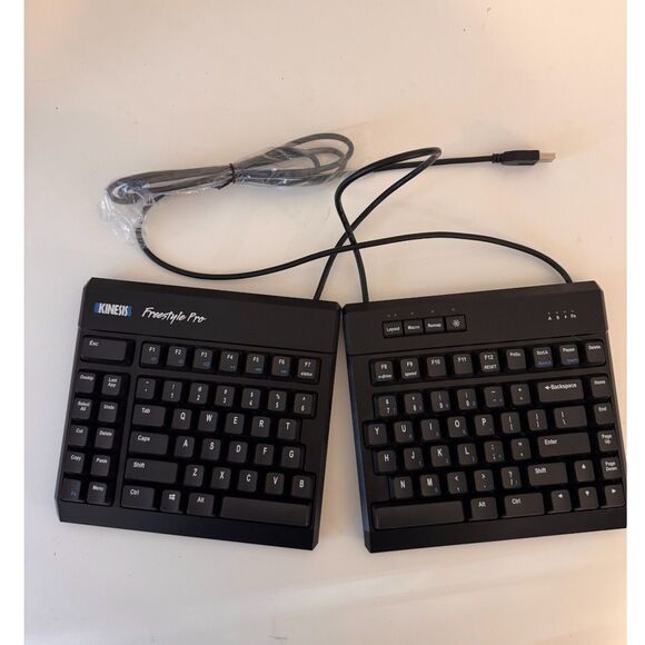 KINESIS Freestyle Pro Ergo Mechanical Keyboard (Cherry MX Silent Red Switches) - Picture 1 of 6